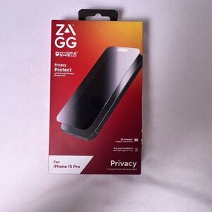 ZAGG InvisibleShield Privacy Protect iPhone 15 Pro Tempered Glass NEW